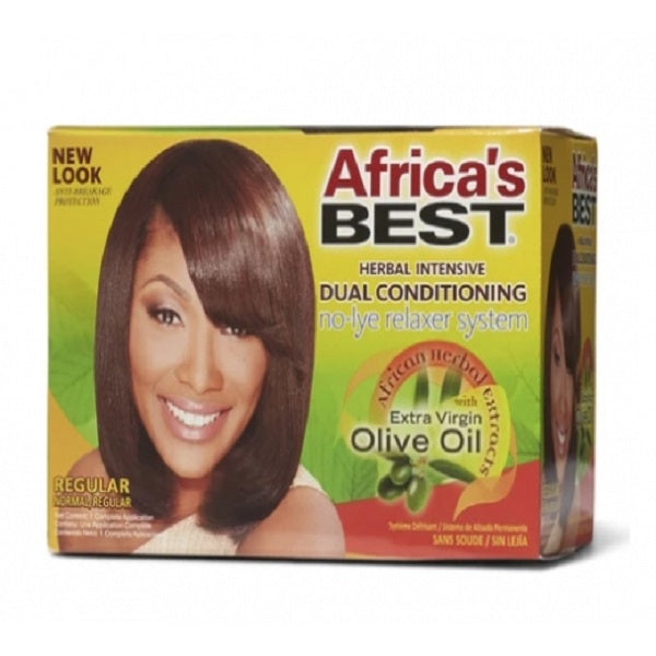 Africa's Best Dual Conditioning No-Lye Relaxer System Kit Regular