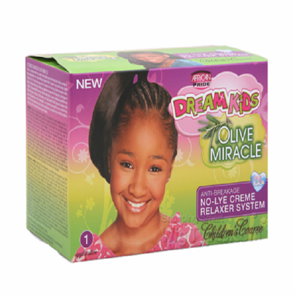 African Pride Dream Kids Olive Miracle Relaxer Kit Coarse 1 Application