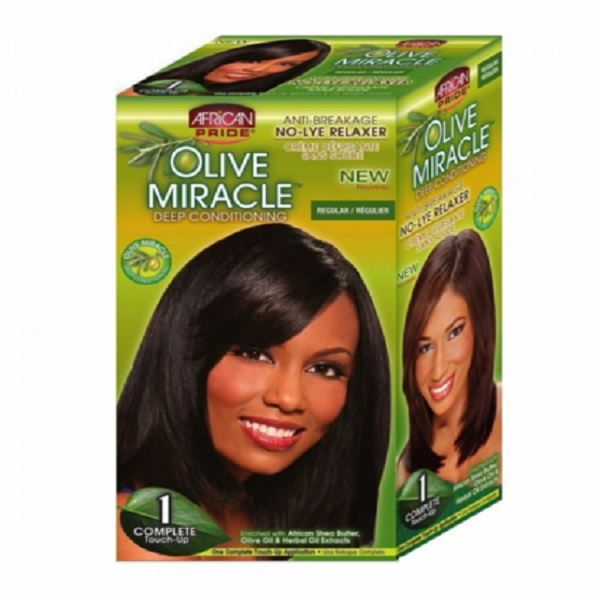 African Pride Olive Miracle Conditioning No-Lye Relaxer Touch-up Kit Regular
