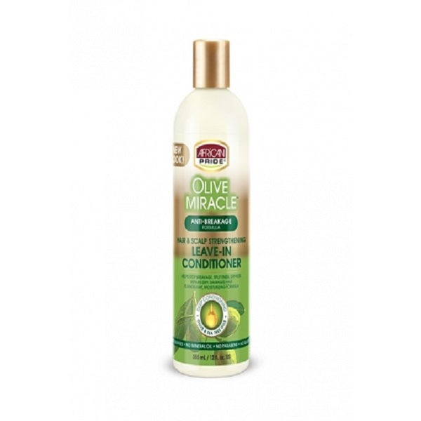 African Pride Olive Miracle Hair & Scalp Strengthening Leave-In Conditioner 12 oz
