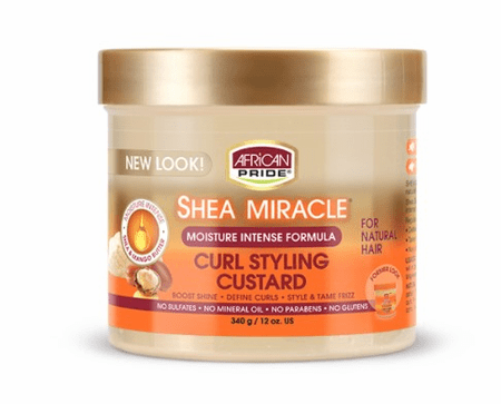 African Pride Shea Miracle Moisture Intense Formula Curl Styling Custard 12 oz