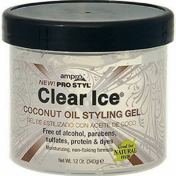 Ampro Clear Ice Coconut Oil Styling Gel 12 oz