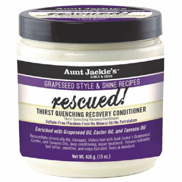 Aunt Jackie's Grapeseed Collection Rescued Thirst Quenching Recovery Conditioner 15 oz