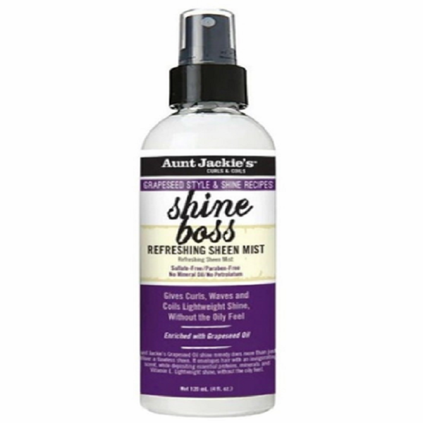 Aunt Jackie's Grapeseed Collection Shine Boss Refreshing Sheen Mist 4 oz