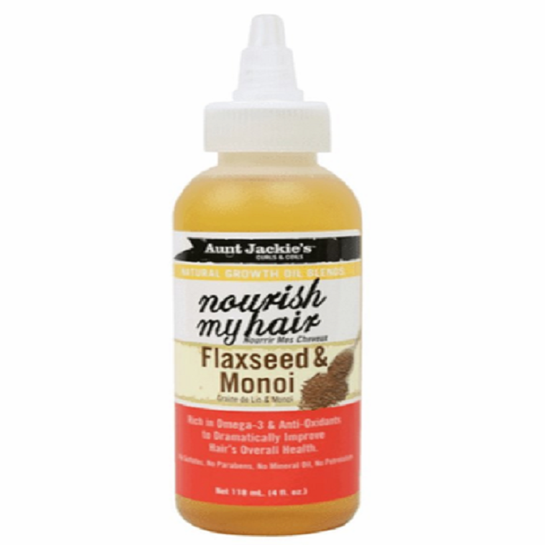 Aunt Jackie's Growth Oil Nourish My Hair Flaxseed & Monoi Oil 4 oz