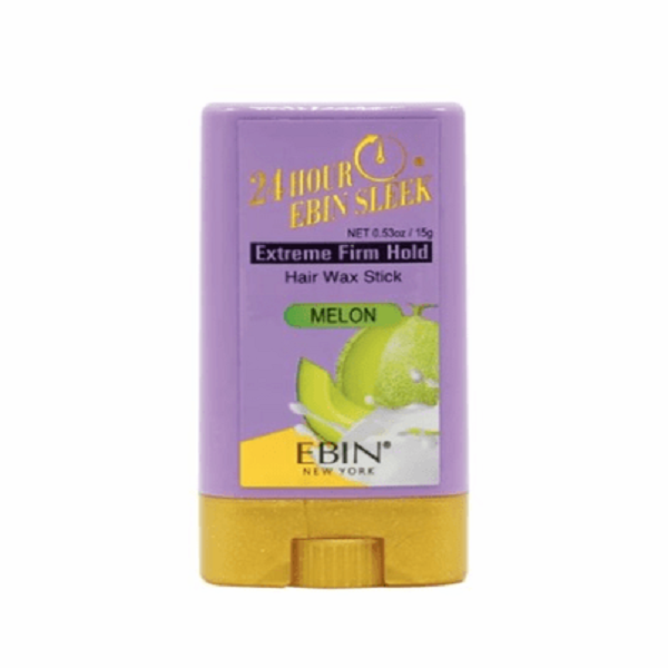 Ebin New York 24 Hour Ebin Sleek Hair Wax Stick Extreme Firm Melon 0.53 oz