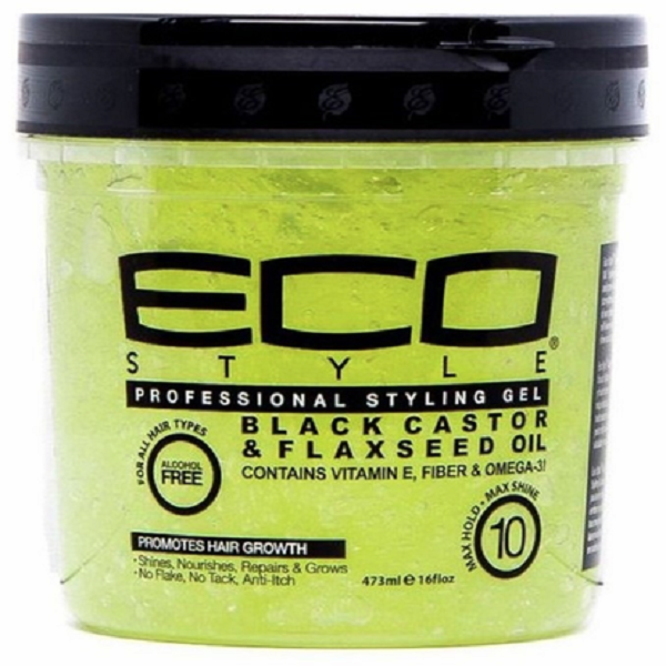 Eco Style Black Castor & Flaxseed Oil Styling Gel 16 oz