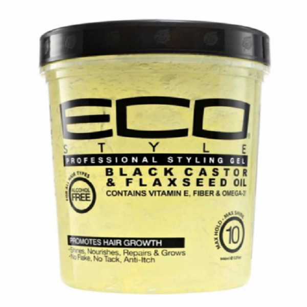 Eco Style Black Castor & Flaxseed Oil Styling Gel 32 oz