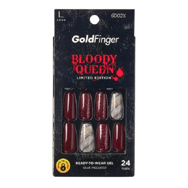 Kiss Gold Finger Halloween Collection Bloody Queen 24 Nails
