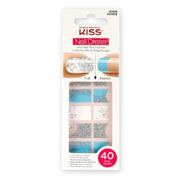 Kiss Nail Dress Full or French 40 strips