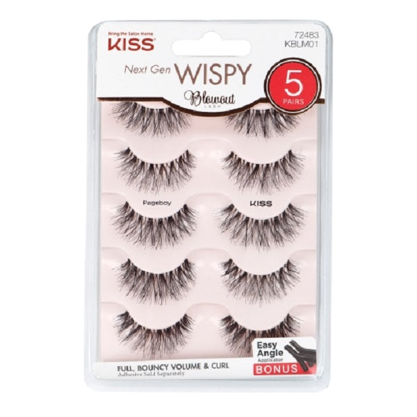 Kiss Next Gen Wispy Blowout Lash Full and Bouncy Volume and Curl Eyelashes 5 Pairs