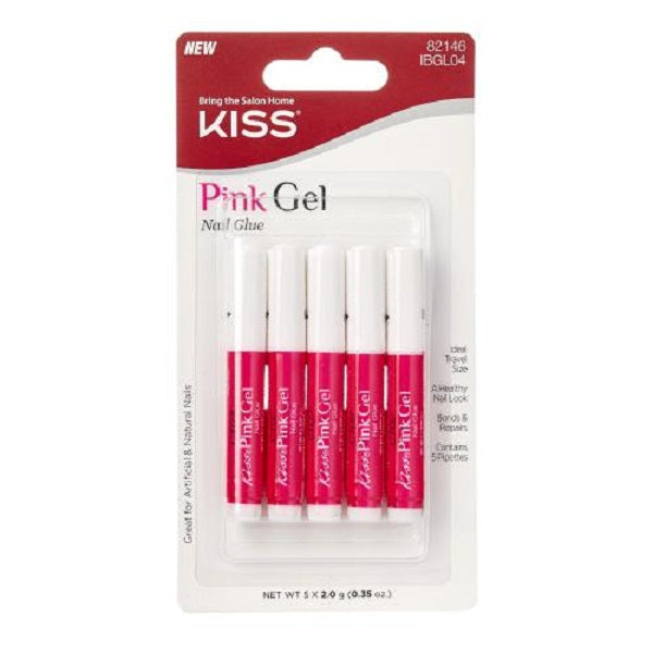 Kiss Pink Gel Nail Glue 5pcs