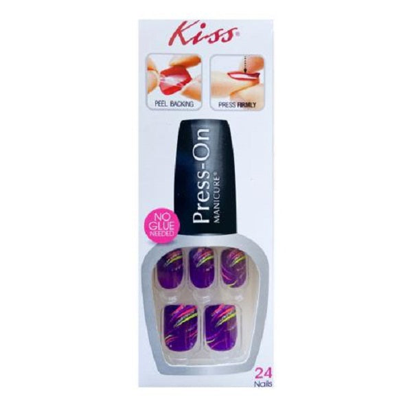 Kiss Press-on Manicure Short Length 24 Nails