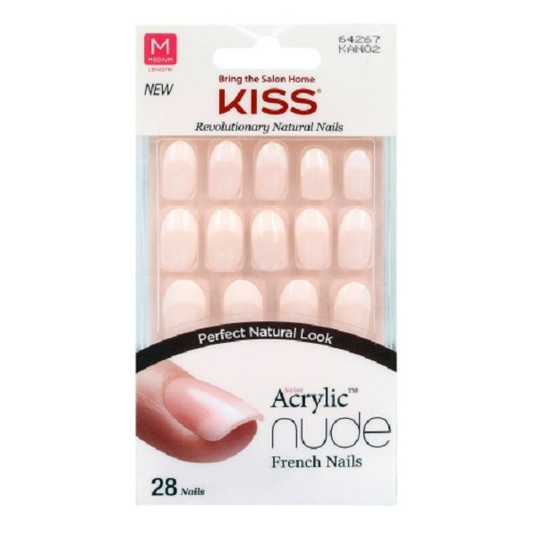 Kiss Salon Acrylic Nude French 28 Nails